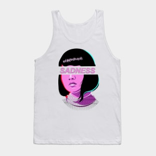 Sadness Vaporwave Girl Tank Top